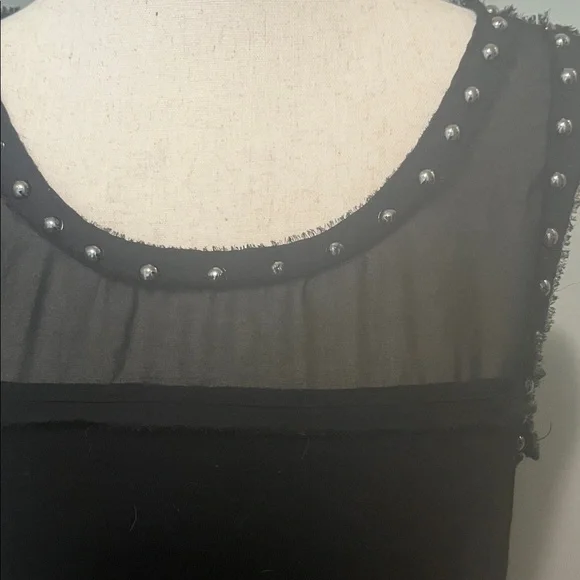 Rock & Republic Black Beaded Tank Top - Picture 2 of 6